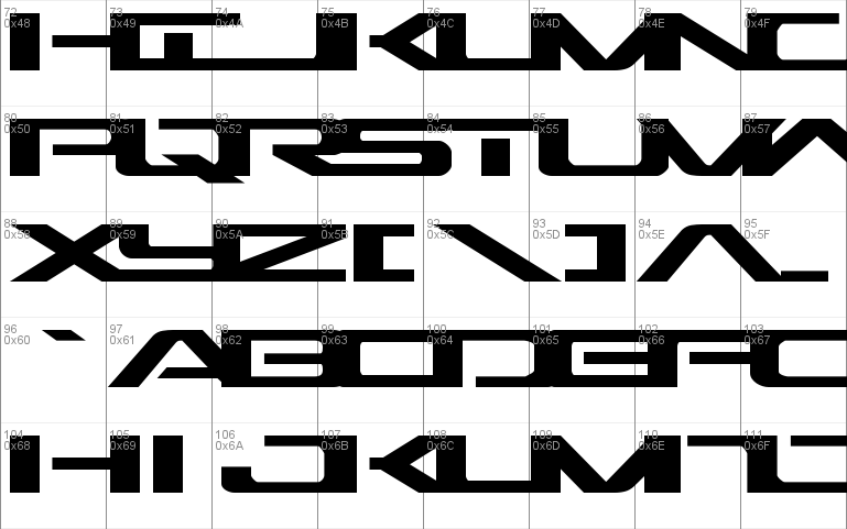 Outrider Laser Bold Italic Font