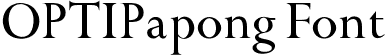 OPTIPapong Font