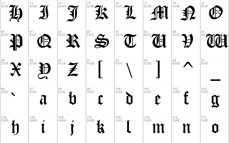old english gothic font