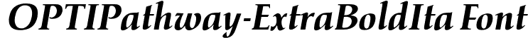 OPTIPathway-ExtraBoldIta Font