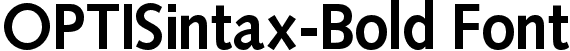 OPTISintax-Bold Font