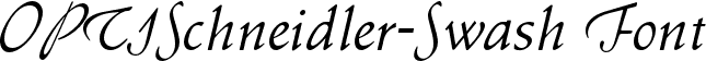 OPTISchneidler-Swash Font