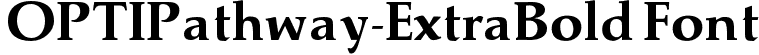 OPTIPathway-ExtraBold Font