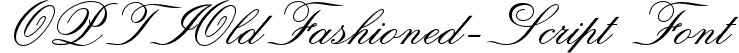 OPTIOldFashioned-Script Font