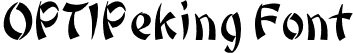 OPTIPeking Font