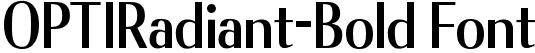 OPTIRadiant-Bold Font