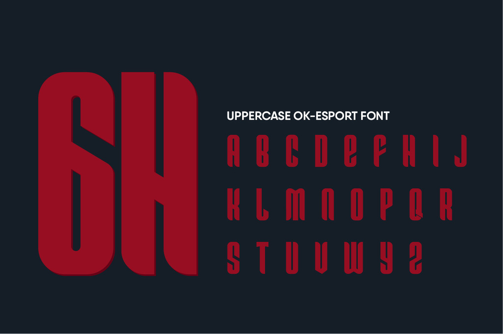 Download Free Ok Esport Font Free For Personal PSD Mockup Template