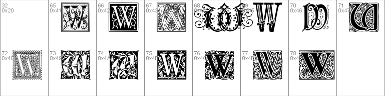 Ornamental Initials W