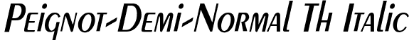 Peignot-Demi-Normal Th Italic