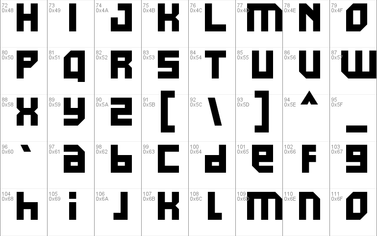 Pixel Powerline Windows font - free for Personal