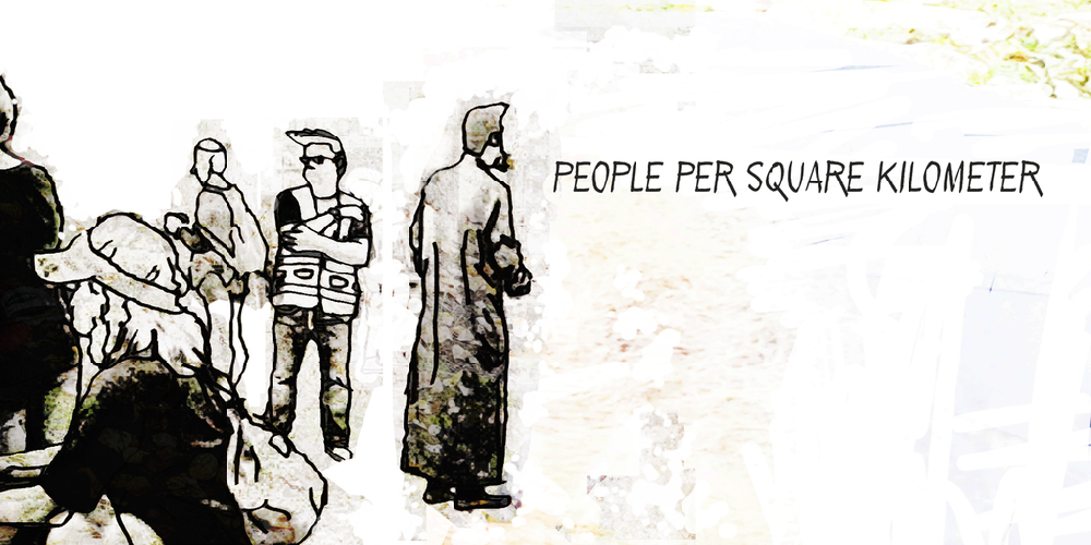 People per square kilometer