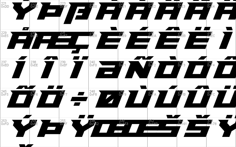 Paladins Expanded Font