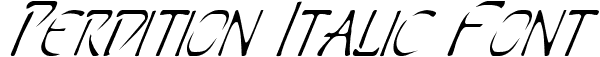 Perdition Italic Font