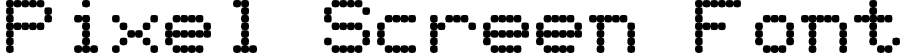 Pixel Screen Font