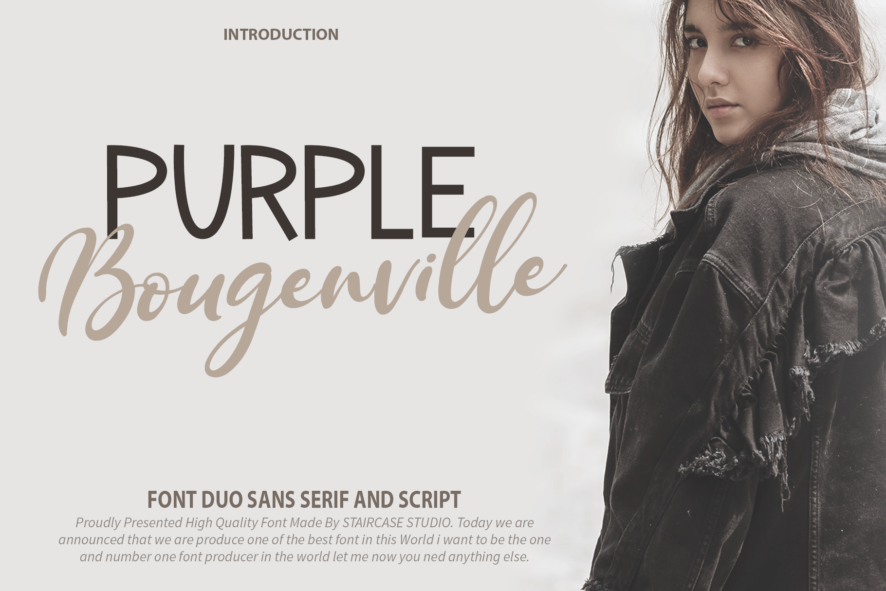 Purple Bougenville Italic