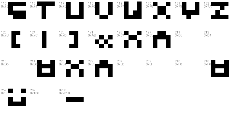 Pixel 4x4 Windows font - free for Personal