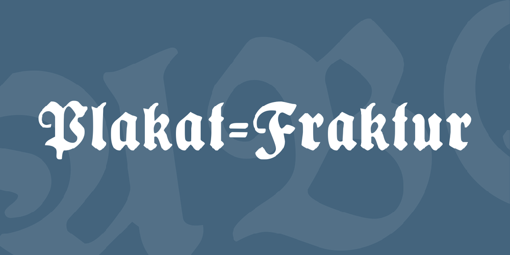 Plakat Fraktur Font Free For Personal Commercial