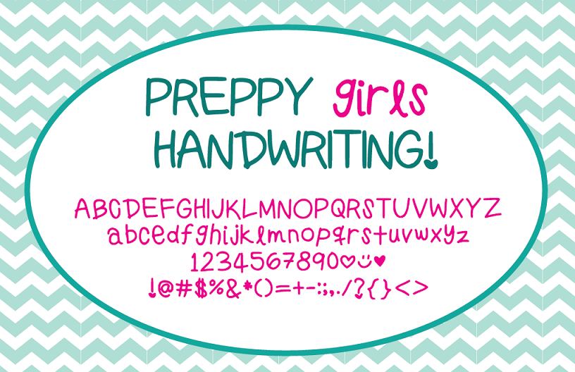 Preppy Girls Handwriting