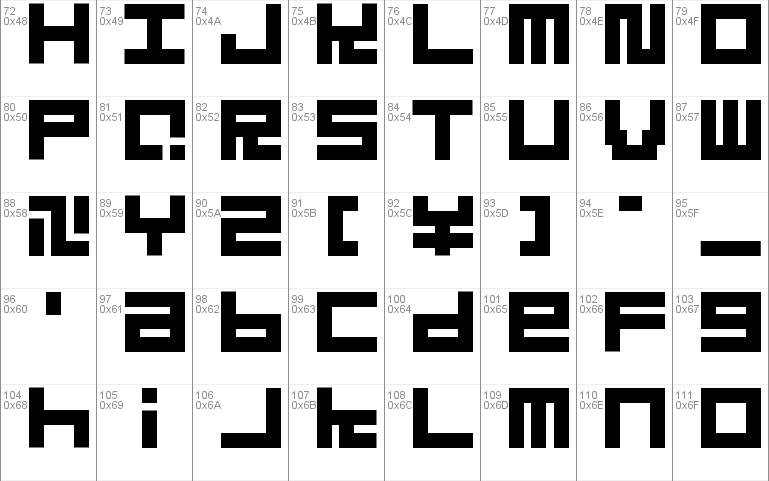 Quadrats Font