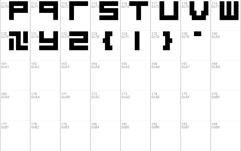 Quadrats Font