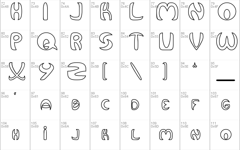 Qurve Hollow Font