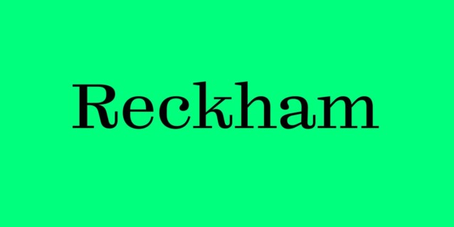 Reckham TEST No.4 Black