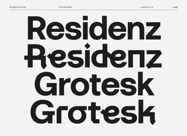 Residenz Grotesk Trial Mono SemBd