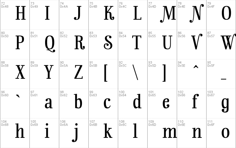 Rainbow Mansion lining figures Font