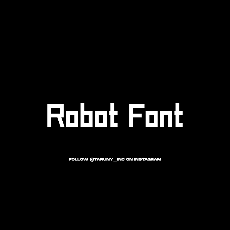 Robot Font techno