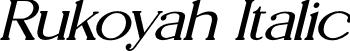 Rukoyah Italic