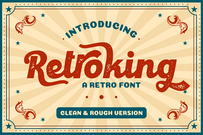 Download Free Retroking Font Free For Personal PSD Mockup Template