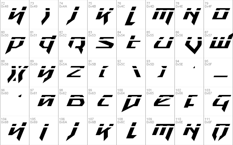 Snubfighter Phaser Italic