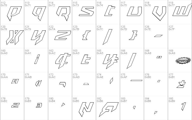 Snubfighter Outline Italic