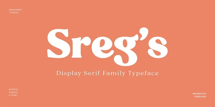 Sregs Serif Display SemBd
