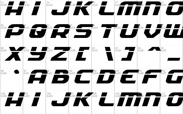 Soldier Laser Expanded Italic