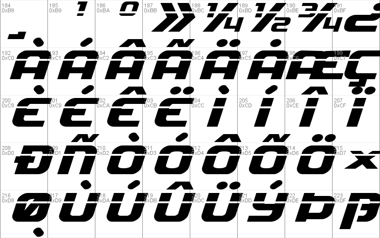 Soldier Laser Expanded Italic