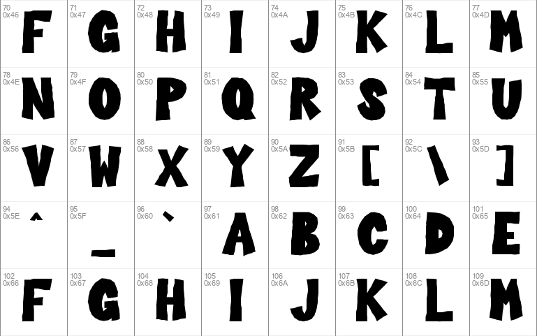 Stone Age Windows font - free for Personal