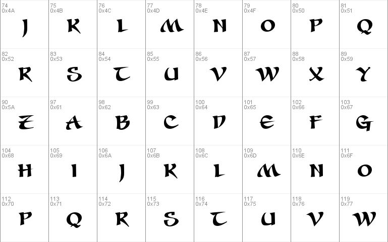 Seven Swordsmen BB Windows Font - Free For Personal