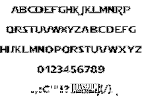 Star Jedi Outline Font Free For Personal Commercial