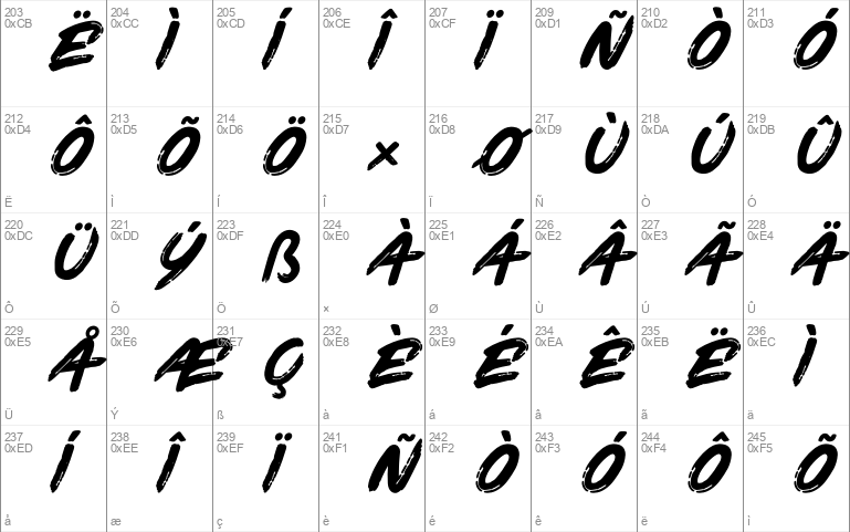 Samurai Shadow Script Typeface