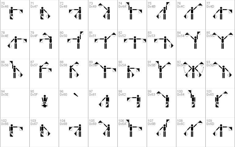 Semaphore Pramuka Windows Font Free For Personal Commercial Modification Allowed