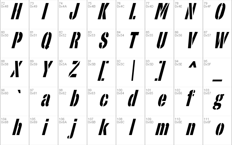 StencilSans Condensed