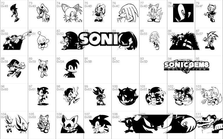 Sonic Mega Font