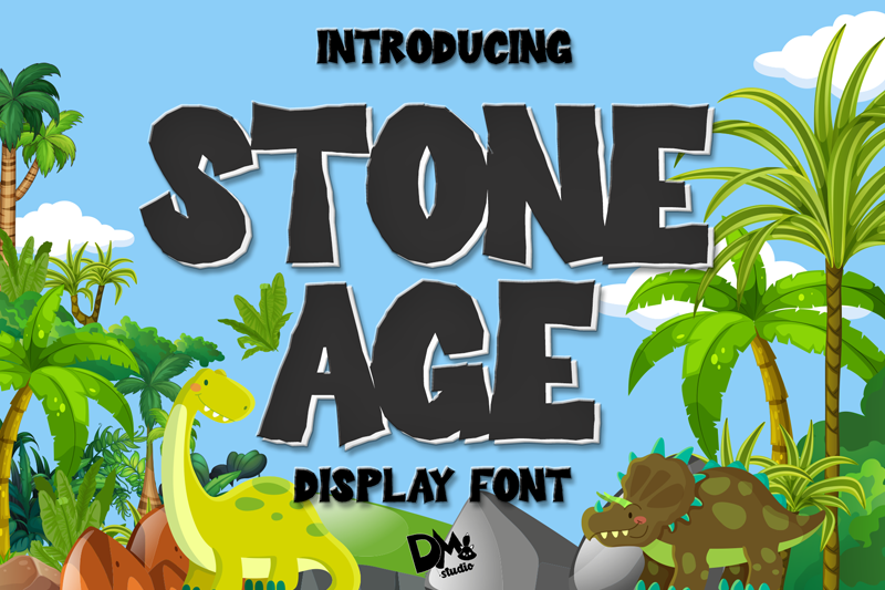 Stone Age cartoon font - free for Personal