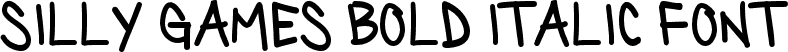 Silly Games Bold Italic Font