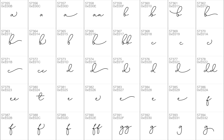 Shopping Font Script light