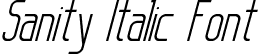 Sanity Italic Font