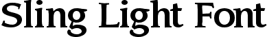 Sling Light Font