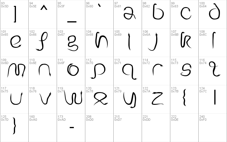 Serpent Windows font - free for Personal