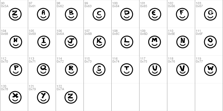 Smiley Faces Windows font - free for Personal | Commercial